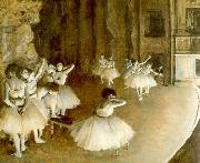 Edgar Degas Ballet Rehearsal on Stage USA oil painting reproduction